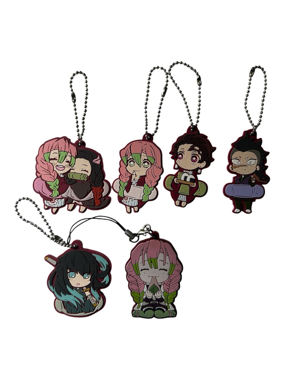 Demon Slayer Rubber Keychains Set of 6